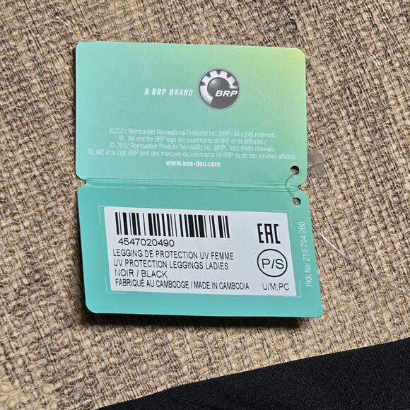 Sea Doo UV +50 Protection Sport Leggings Black Women Size Small Quick Dry NWT - Picture 13 of 13